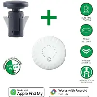 4smarts Standort-Finder SkyTag Duos mit Gabelmontagekit f??r Fahrrad (Android, iOS), Traceur, Blanc, Noir, Gris