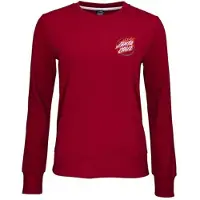 Santa Cruz Crew Absent Flame Dot Sweatshirt Rouge S Femme