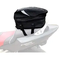 Gistuch Sacoche de selle pour moto, sacoches arrière, bagages imperméables, rangement multifonctionnel pour casques de moto en cuir PU