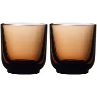 Fellow 2er-Set Pirch Cappuccino-Gläser, 190 ml, Bernstein, Verres, Transparent