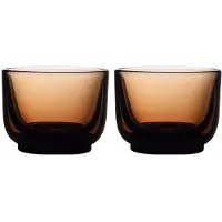 Fellow 2er-Set Pirch Cortado-Gläser, 120 ml, Bernstein, Verres, Marron