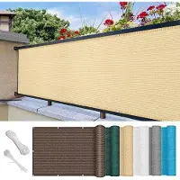 OEM Parasol de balcon - Brise-vue pour terrasse - Modèle imperméable - 60 x 1 m - Couleur crème