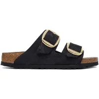 Birkenstock pour femme. 1032881 Sandales Arizona Big Buckle (Coupe Étroite) noir (39), Plat, Aucun, Casuel