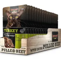 Leonardo - Dinde + extra pulled beef - Sachet - 16 x 70 g