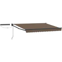 Syfax Auvent rétractable électrique Taupe 100% Polyester et Aluminium