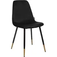 Atmosphera Créateur d'intérieur® Dining room chair Tyka, matte, black,44X51X85X5cm