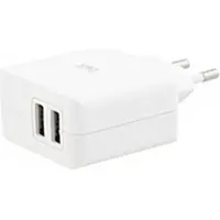 T'nB TNB 4.8A Mains 2 USB Charger Blanc (24 W, 2 ports), Chargeur USB, Blanc