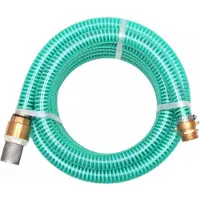 vidaXL Tuyau d'aspiration avec raccords en laiton 3 m 25 mm Vert