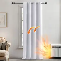 OEM Rideaux de Noël occultants gris-blanc 140 x 180 cm, rideaux discrets pour le salon