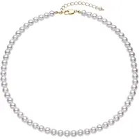 Luxenter Chaîne 'Jamel' blanc perle