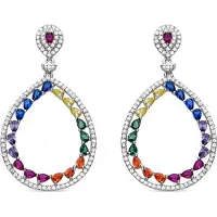 Luxenter Boucles d'oreilles 'TONMEI' mélange de couleurs