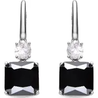 Luxenter Boucles d'oreilles 'ASKUO' noir / argent