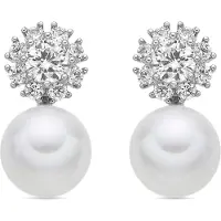 Luxenter Boucles d'oreilles 'Zioka' blanc perle