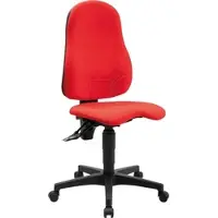Topstar Chaise de bureau Ortho Point, PO90G21 Tissu rouge, piétement noir