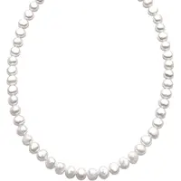 Luxenter Collier Luxenter En Argent 925 Avec Perle Blanche Finie En Or Jaune 18k - Kipepeo