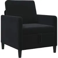 vidaXL Sofa avec rangement Noir 72 x 78 x 87 cm Polyester