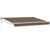 Syfax Auvent rétractable électrique Taupe 100% Polyester et Aluminium