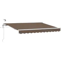 vidaXL , store enrouleur rétractable, couleur taupe, 400 x 350 cm, polyester
