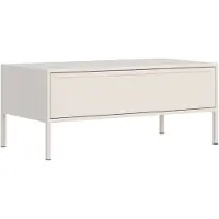 Selsey Velveto – Table basse avec tiroir - cachemire - 100 x 50 cm