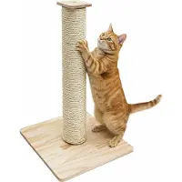 Eyepower 62cm Sisal Colonne griffoir pour chats avec plaque de base en bambou - Petit arbre à chat stable
