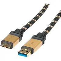 Roline Câble GOLD USB 3.2 Gen 1, USB A - Micro B, ST/ST, 2 m