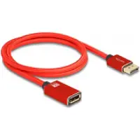 DeLOCK Câble d'extension Delock DisplayPort 8K 60 Hz 1 m rouge Métal sans v
