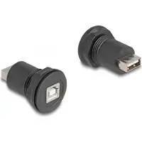 DeLOCK USB 2.0 Typ-B zu USB 2.0 Typ-A Einbaubuchse schwarz