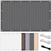 OEM Parasol de terrasse - Filet privé pour l'extérieur - Résistant au vent et aux intempéries - 0,5 x 2,4 m - Gris foncé