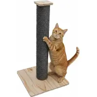 Eyepower 62cm Sisal Colonne griffoir pour chats avec plaque de base en bambou - Petit arbre à chat stable