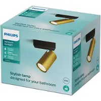 Philips Spots de plafond/mur Idris, Spot pour rail, GU10, 1 ampoule, LED, 220-240 V, Noir