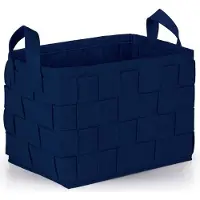 DS Produkte N8WERK Sac de rangement en feutre M - 35 x 25 x 25 cm - Bleu foncé