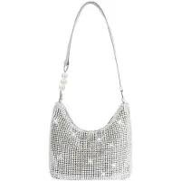 OEM Sac de soirée scintillant, sac orné de pierres précieuses pour les mariages et les dîners, coffret à trésors pour femmes (41 × 14 cm)