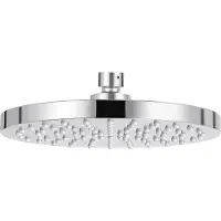 OEM Grande pomme de douche « pluie » et « rafale » de 20 cm, montage fixe avec raccord à rotule métallique 1/2 pouce, finition chrome poli