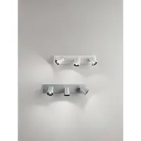 FABAS LUCE Spot Modo Modern À 3 Lumières En Aluminium Moulé Blanc, Structure Réglable, Douille Gu10, Max 35W, Éclairage Intérieur Élégant Et Fonctionnel.