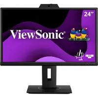 Viewsonic Moniteur de visioconférence LED IPS 23,8'', Full HD, 75Hz, 5ms, webcam 2MP, haut-parleurs 2x2W, VGA, HDMI, Display Port, USB, VG2440V
