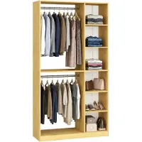 VCM Armoire Palosa H. 211 x L. 110 x P. 35 cm avec tringle et étagères - Armoire ouverte Palosa XL