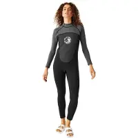 Regatta Rwm021 2 Mm Woman Long Sleeve Back Zip Neoprene Suit Noir 18-20 Femme