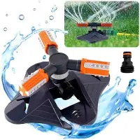 OEM Tuyau d'arrosage à 3 branches - Tuyau d'arrosage pivotant à 360 degrés - Arroseur circulaire - Tuyau d'arrosage pour plantes, fleurs et légumes - Gris - 25,5 x 10 cm