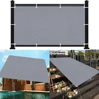 OEM Parasol - Couverture de balcon - Parasol d'extérieur - Miroir d'ombrage - HDPE - 1,4 x 5 m - Gris