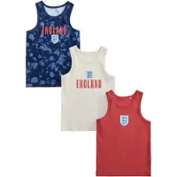 Next T-Shirt 'England FA' bleu / bleu marine / rouge cerise / blanc