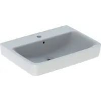 Geberit Renova Plan, lavabo, 65 x 48 cm, avec trou pour robinet, avec trop-plein, blanc, 1 pièce.