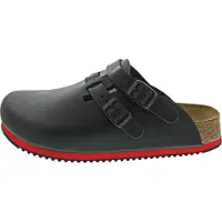 Birkenstock Unisexe, Sandales, Kay SL cuir naturel lit souple normal, Noir, (40)