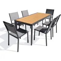DCB Groupe Ensemble repas de jardin 6 places en alu
