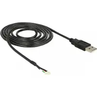 DeLOCK Module câble de raccordement USB 2.0 mâle A 1,5m 5 pôles caméra V5 A, Câble + prise électronique, Noir