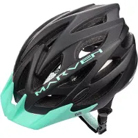 Meteor Marven I casque de vélo homme femme enfant MTB rollerhelm L 58-61 cm noir/bleu