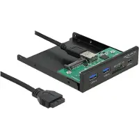 DeLOCK , panneau frontal 3,5", 1x USB Type-C + 2x USB Type-A. - Delo