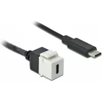 DeLOCK Keystone Modul USB-C 5Gbps Bu zu St Kabel 0.25m sw