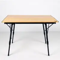 OEM Plateau de table de camping en aluminium pour le camping en plein air et le camping de luxe, 90 x 57 x 46/40 cm