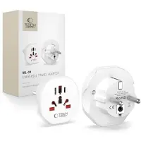 Tech-Protect travel adapter Universal EU, white