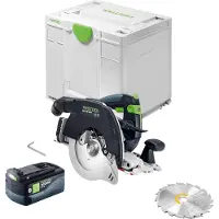 Festool HKC 55 KEB-Basic Scie circulaire portative sans fil 18 V 160 mm Brushless + 1x batterie 5,0 Ah + Systainer - sans chargeur